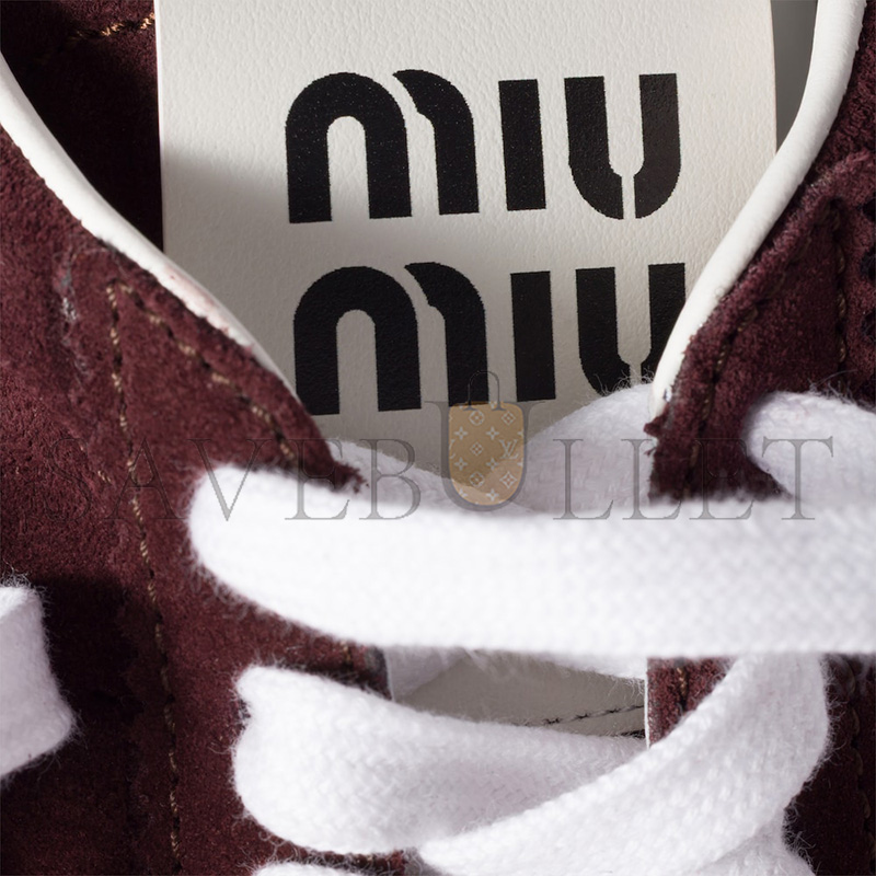 MIU MIU PLUME SUEDE SNEAKERS 5E114E MIU MIU PLUME SUEDE SNEAKERS 5E114E